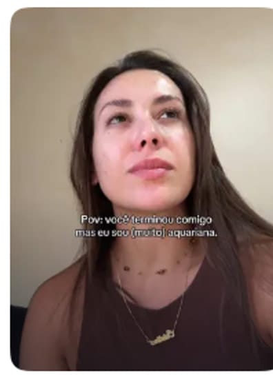 Frame do vídeo de trend sobre signos